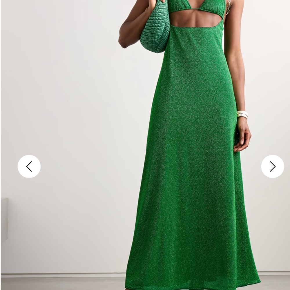 Oseree Green Maxi Dress NWT